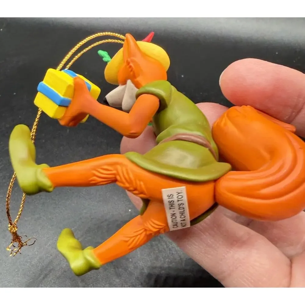 Vintage Disney Grolier Robin Hood Christmas Magic Ornament Fox Gift -Lo14